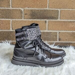 MANUELA de Juan Leather Glitter Boots